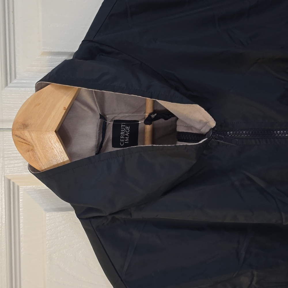 Vintage Cerruti Image Men's Full Zip Vest With Pouch Blue Drawstring Size Large* - Picture 6 of 17